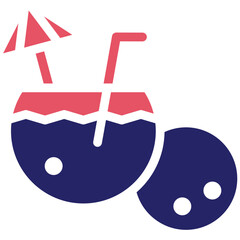 Coconut vector icon illustration of Coastline iconset.