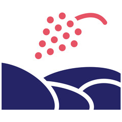 Vineyard vector icon illustration of Italy iconset.