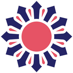 Italian Sunflower vector icon illustration of Italy iconset.