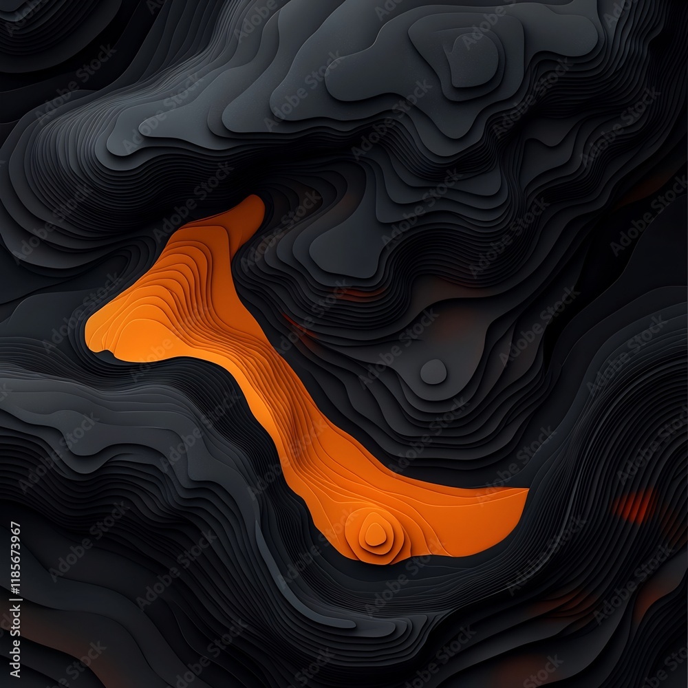 Poster intricate topographic rainfall map with dynamic fluid visualization of weather data captivating colo