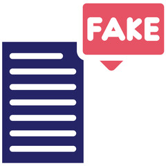 Obraz premium Fake Evidence vector icon illustration of Corruption iconset.