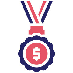 Tarnished Medal vector icon illustration of Corruption iconset.