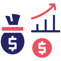 Illicit Profits vector icon illustration of Corruption iconset.