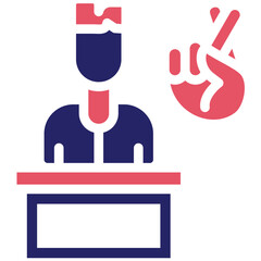 Deceitful Emblem vector icon illustration of Corruption iconset.