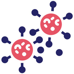 Obraz premium Virus Cell vector icon illustration of Infectious Diseases iconset.