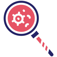 Microbe Magnifier vector icon illustration of Infectious Diseases iconset.