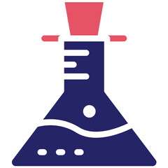 Flask vector icon illustration of Lab iconset.