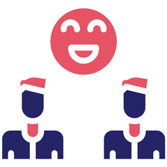 Laughing Together vector icon illustration of Friendship iconset.