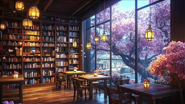 interior of room lofi, cafe