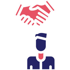 Companionship vector icon illustration of Friendship iconset.