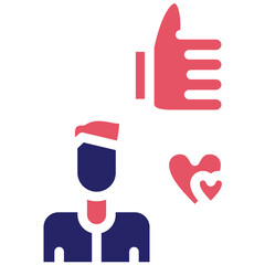 Gratefulness vector icon illustration of Friendship iconset.