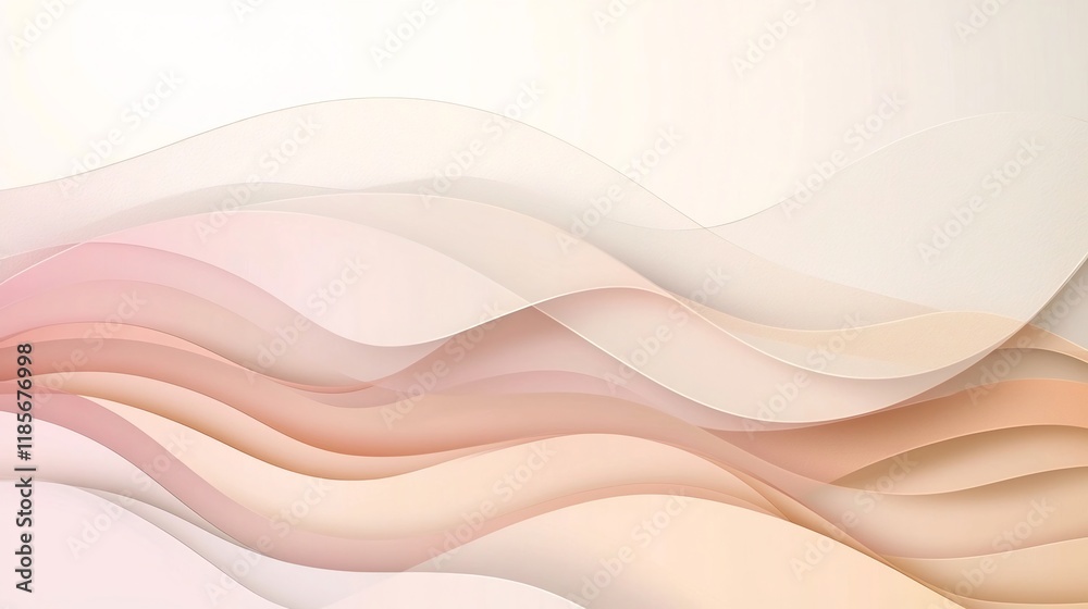 Poster soft gradient background transitioning from light pink to beige featuring a modern abstract overlay 