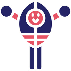 Mascot vector icon illustration of Rugby iconset.