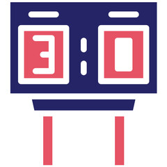 Online Scoreboard vector icon illustration of Rugby iconset.