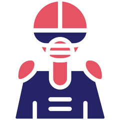 Quarterback vector icon illustration of Rugby iconset.