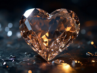 Radiant Heart-Shaped Diamond with a Romantic Glow
