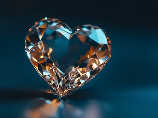 Elegant Heart-Shaped Diamond with a Radiant Glow
