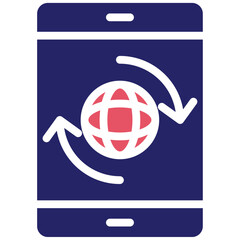 Network Data Transfer vector icon illustration of Networking iconset.