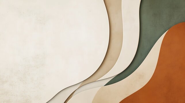 Abstract Waves of Earthy Tones and Hues