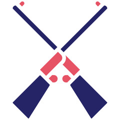 Hunting Rifle vector icon illustration of Outdoor Fun iconset.