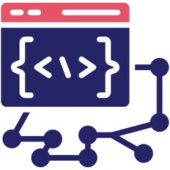 Version Control vector icon illustration of No Code iconset.