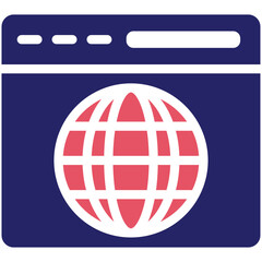 Website vector icon illustration of No Code iconset.
