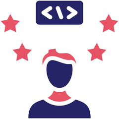 User Experience vector icon illustration of No Code iconset.