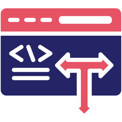 Low Code vector icon illustration of No Code iconset.