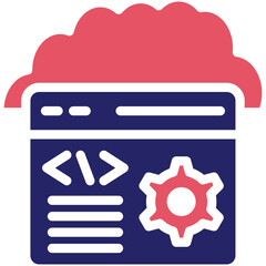 Cloud Deployment vector icon illustration of No Code iconset.