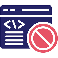 Code Block vector icon illustration of No Code iconset.