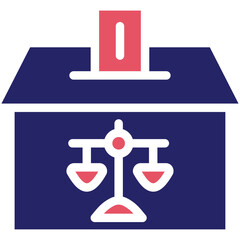Voting vector icon illustration of Law & Legislation iconset.