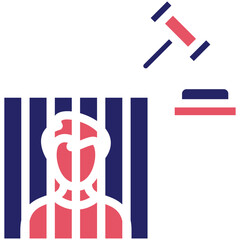Punishment vector icon illustration of Law & Legislation iconset.