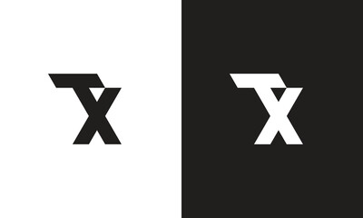 Fototapeta premium TX logo, monogram unique logo, black and white logo, premium elegant logo, letter TX Vector