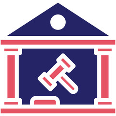 Litigation vector icon illustration of Law & Legislation iconset.