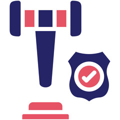 Obraz premium Legal Action vector icon illustration of Law & Legislation iconset.