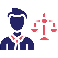 Countersuit vector icon illustration of Law & Legislation iconset.