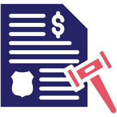 Bail vector icon illustration of Law & Legislation iconset.