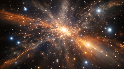 Expansive view of nebula and star clusters