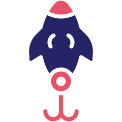 Fishing Lure vector icon illustration of Fishing iconset.