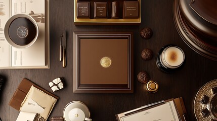 Craft an upscale marketing website for a luxury brand with a mocha-themed color palette Highlight interactive sections with engaging call-to-action buttons and include customer success stories to