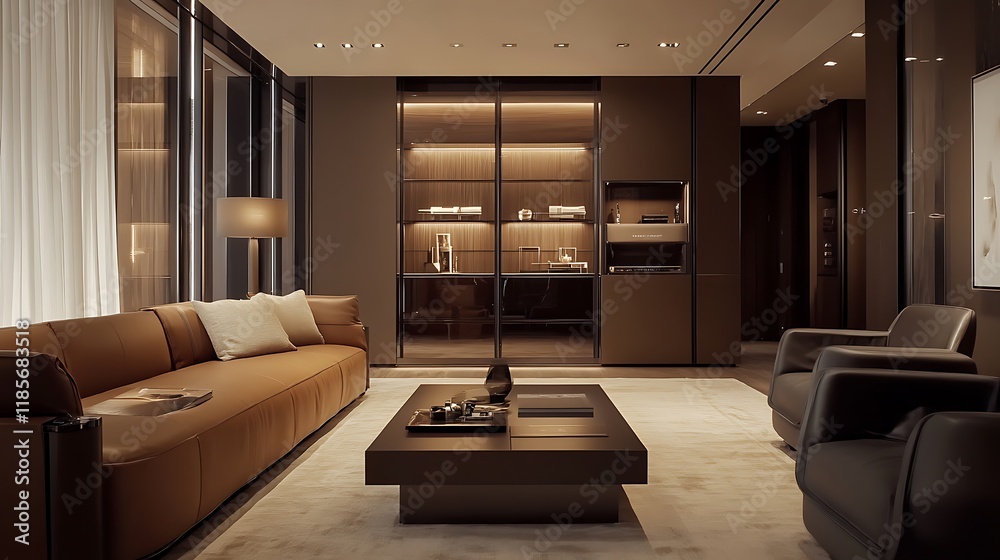 Wall mural create a sleek and sophisticated website for a luxury lifestyle brand with a mocha color scheme incl