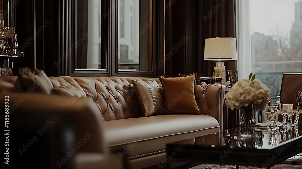Wall mural build an elegant website for a luxury lifestyle brand using a mocha color theme integrate visually s