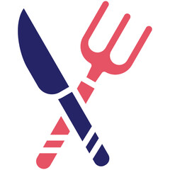Fork and Knife vector icon illustration of Street Food iconset.