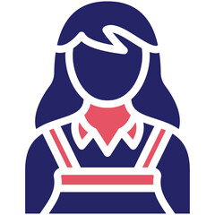 Food Vendor Female vector icon illustration of Street Food iconset.