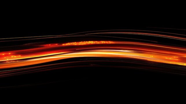 Abstract holographic light trails forming a futuristic wave pattern, symbolizing smart technology innovation, with clean copy space