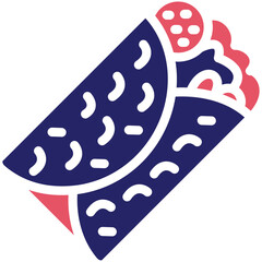 Doner Kebab vector icon illustration of Street Food iconset.