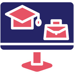 Online Course vector icon illustration of Business Training iconset.