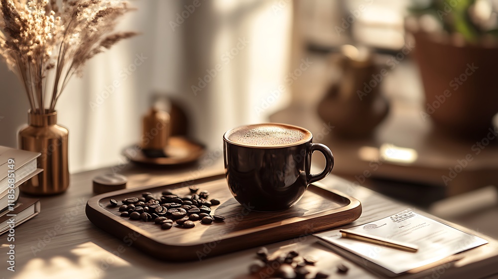 Wall mural develop an upscale website for a luxury lifestyle brand using a chic mocha color palette emphasize c