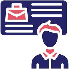 Lecture vector icon illustration of Business Training iconset.