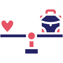 Work Life Balance vector icon illustration of Gig Economy iconset.